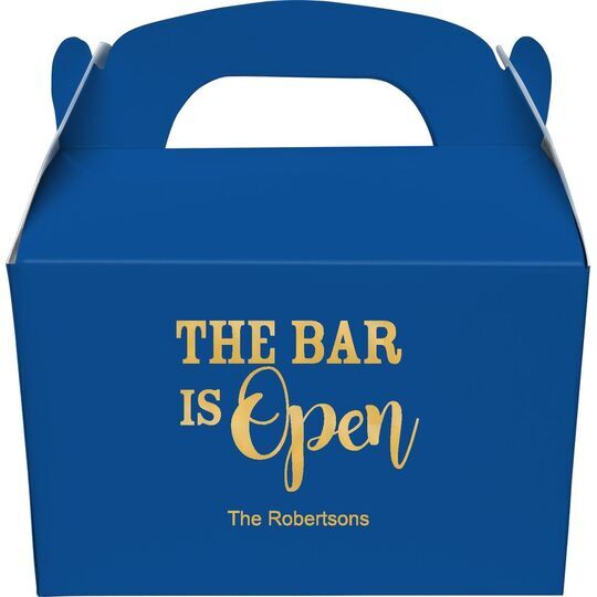 The Bar is Open Gable Favor Boxes